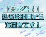 【いよいよ夏本番！】明日からサンビーチ海開きです♪