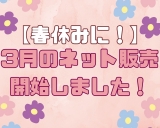 【卒業旅行にも♪】３月の予約販売開始しました！！